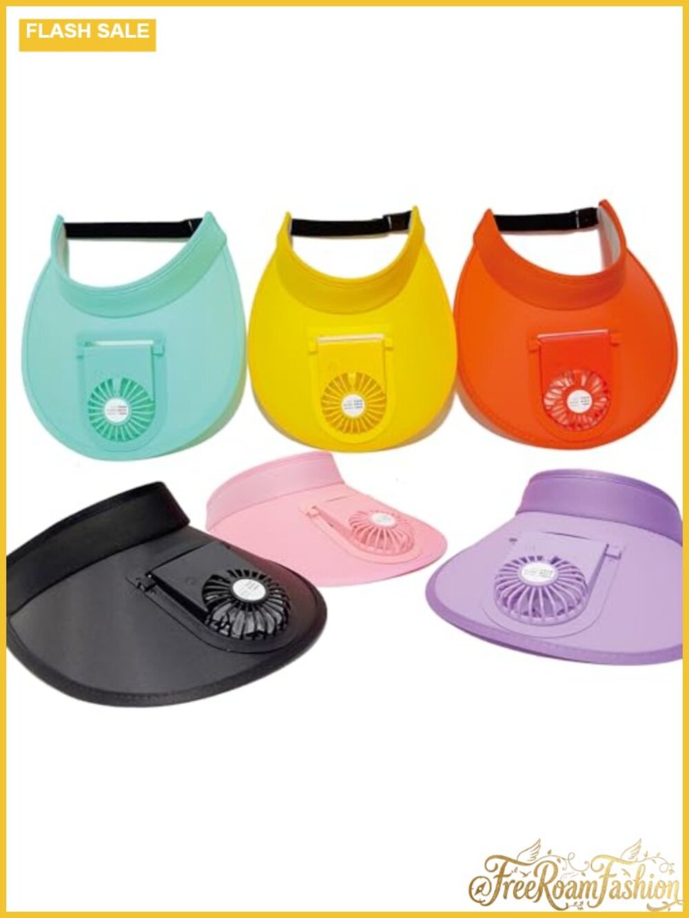 Sun Visor Hat with Fan UV Protection Wide Brim